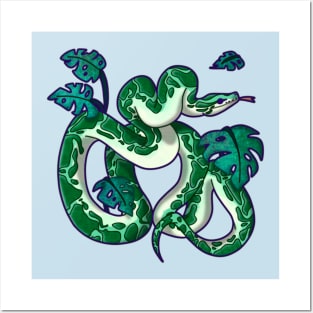 Livs Snake Green Posters and Art